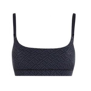 NEW Fendi x Skims Scoop Bralette Black Bra Logo size M